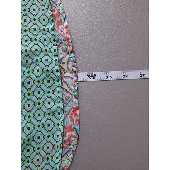 Fig & Flower Womens Blouse PS Multicolor Sheer Lace Blouson Sleeve Boho Hippie - Picture 7 of 7